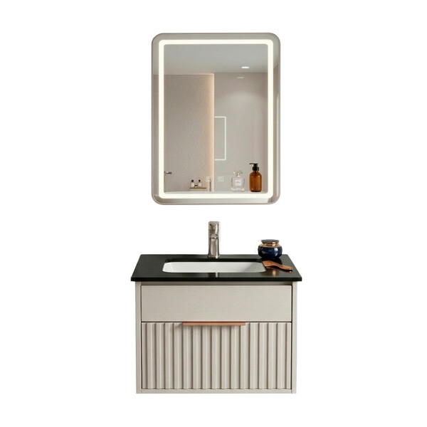 CONJUNTO DE BAÑO HABITARE MODELO SY2018-60 / MUEBLE + BACHA + ESPEJO C/ LUZ LED Conjunto De Baño Habitare Modelo Sy2018-60 / Mueble + Bacha + Espejo C/ Luz Led