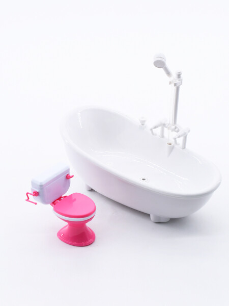 BAÑO SET PARA MUÑECAS BLANCO