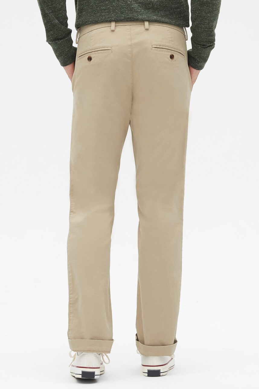 Pantalón Essential Khaki Straight Hombre Iconic Khaki