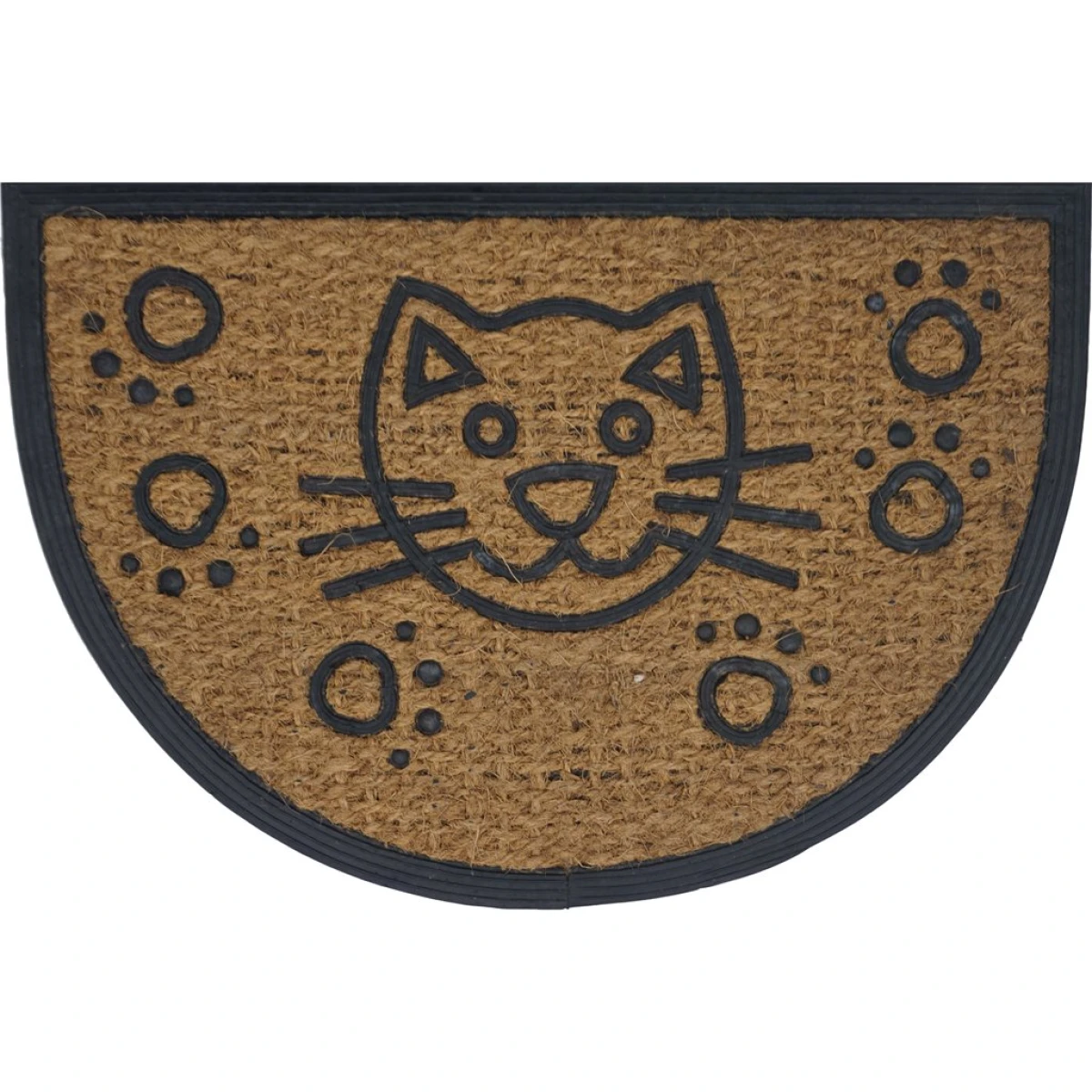 FELPUDO COCO/GOMA SEMICIRCULO 40x60CM H.1CM GATO 