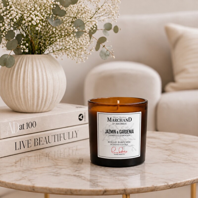 Vela Aromatica de Soja Marchand Jazmin & Gardenia