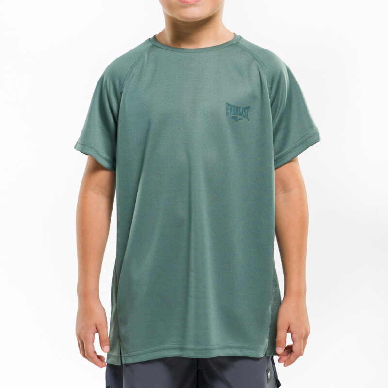 TSHIRT BOYS POLY BORDER-GN VERDE