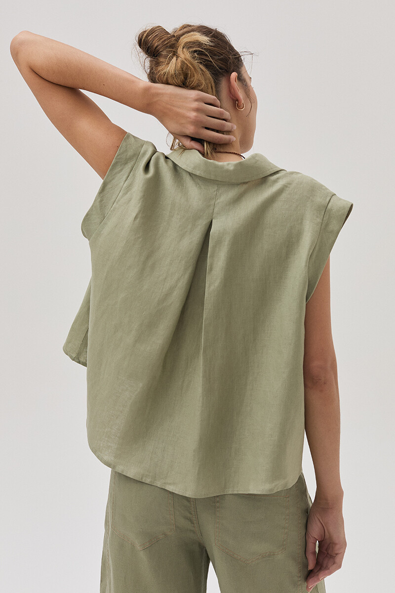 Blusa Pistacho Verde Militar