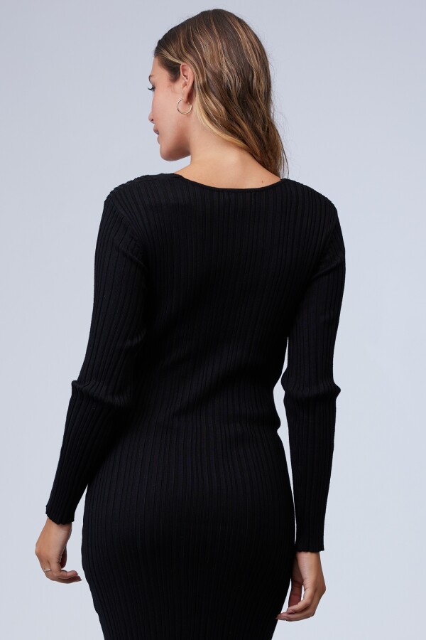 Vestido Rib Cruzado NEGRO