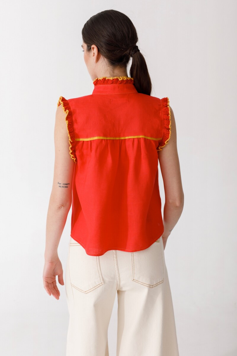 PRE VENTA BLUSA CEREZA DETAIL Rojo