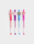 Lapices y Lapiceras Diseño propio Set De 4 Lapiceras Con Topper En Estuche De Pvc Estampado - Combinacion Multicolor
