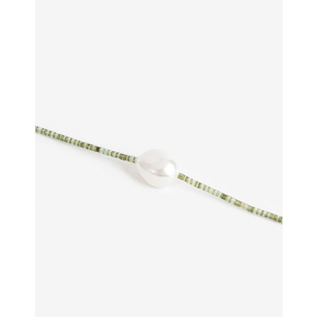 Collar Corto Beads Y Perla Combinacion Multicolor