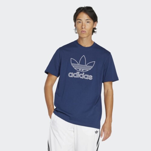 Remera Adidas Adicolor Outline Trifolio Azul