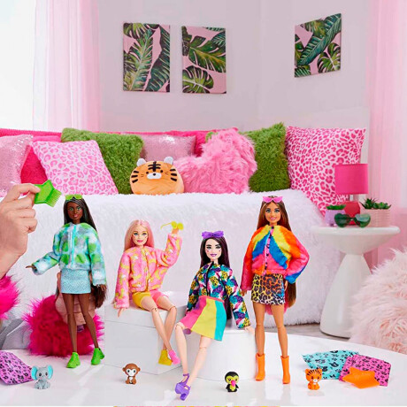 Muñeca Barbie Cutie Reveal Con Disfraz + Accesorios Barbie Mono