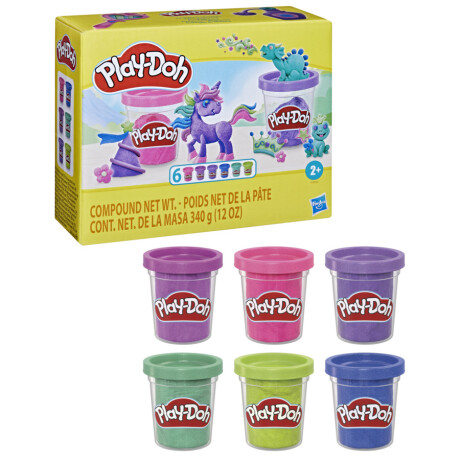 Pack X6 Masas Play-doh Colección Brillante 001