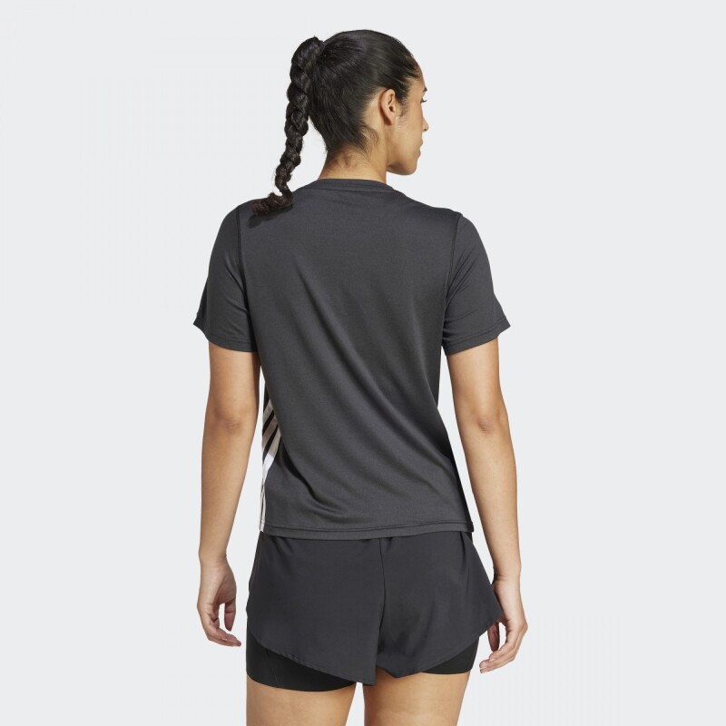 Remera Adidas Train Essentials 3 Rayas Negro