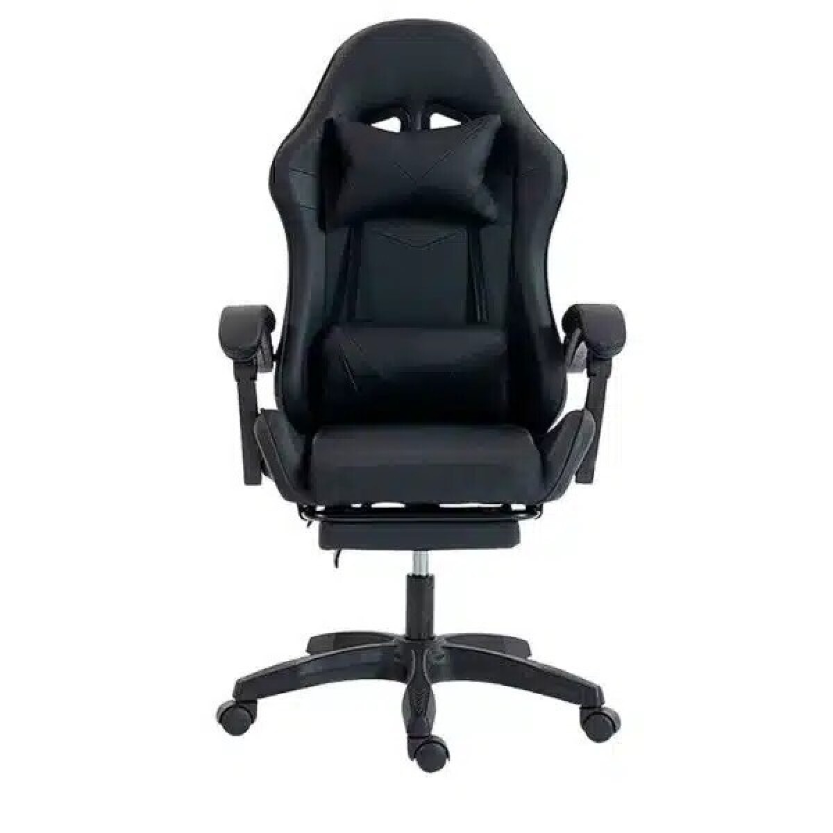Silla Gamer Ergonómica con Masajes y Apoyapies Negra 