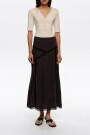 FALDA MIDI ENCAJE Negro