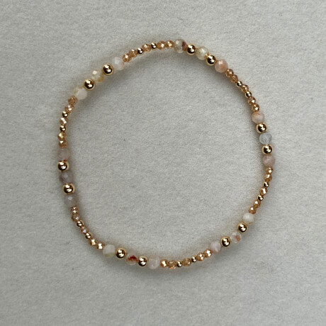 Pulsera CHARLOTTE, Goldfilled con cristal y piedras naturales Pulsera CHARLOTTE, Goldfilled con cristal y piedras naturales
