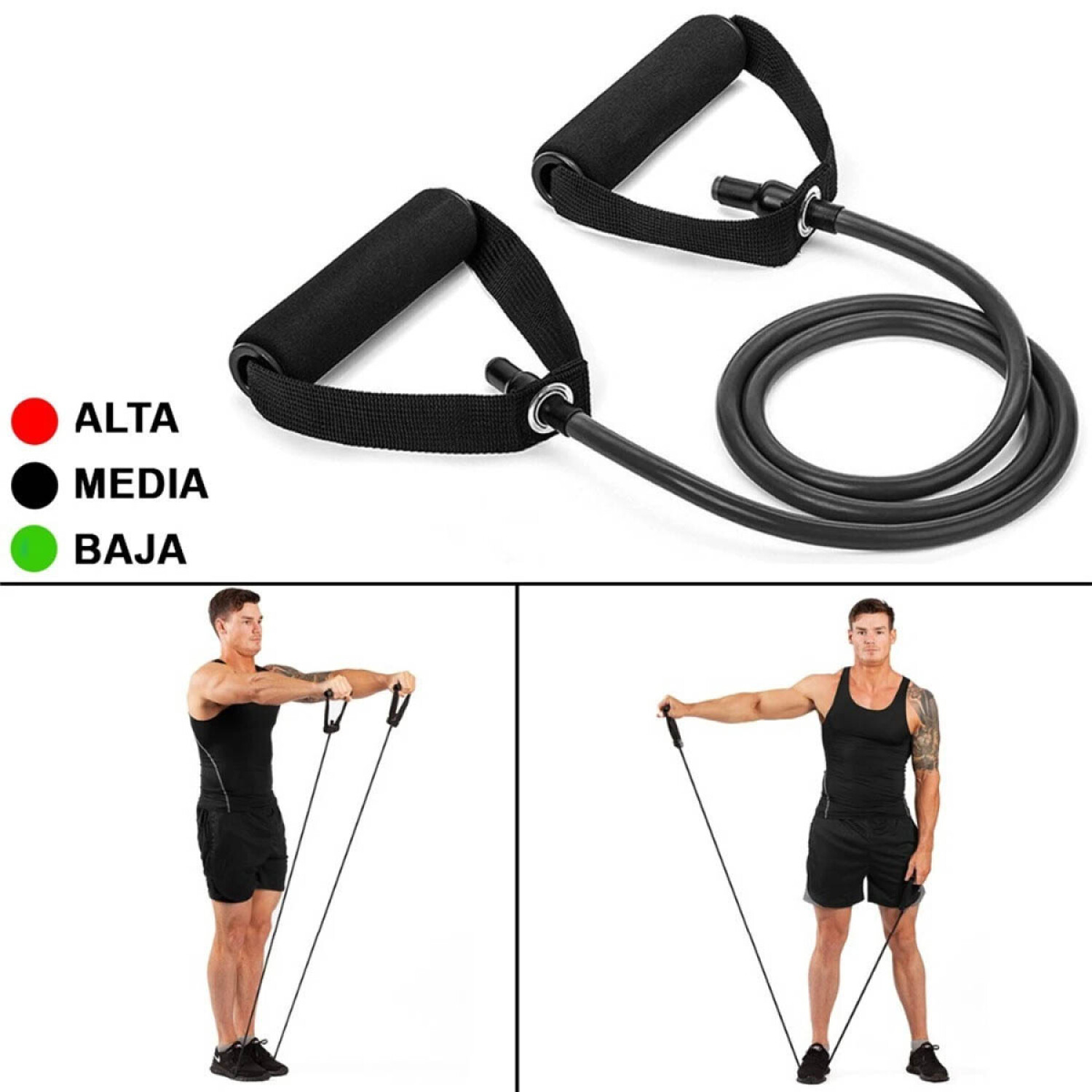 Banda Elástica 120 Resistencia C/agarre Ejercicio Gym — El Rey del