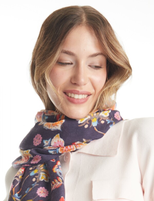 Pashmina Flores AZUL/MULTI
