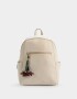 Mochilas Urbanas Mochila Con Charm - Blanco Crudo