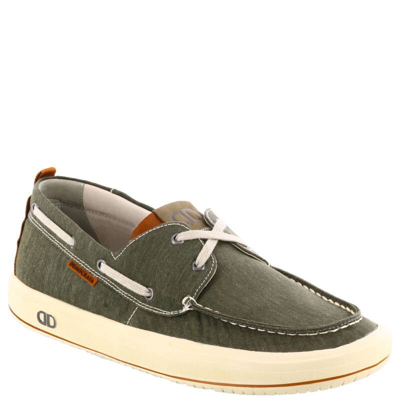 Zapato de Hombre Democrata GORE Verde Musgo - Tan