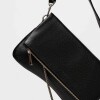 Bandolera Curve en cuero graneado Negro