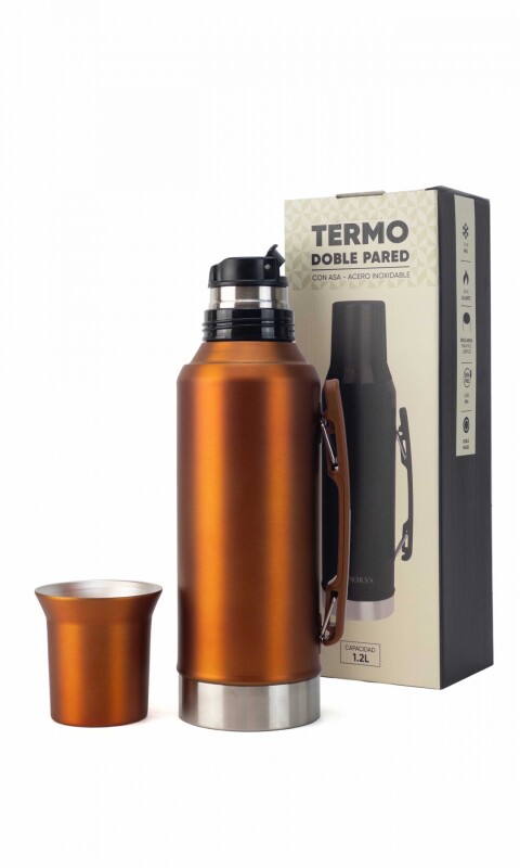TERMO OMAN con tapa tipo mate BRONCE