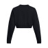 UA Rival Terry OS Crop Crw-BRN BLK-001