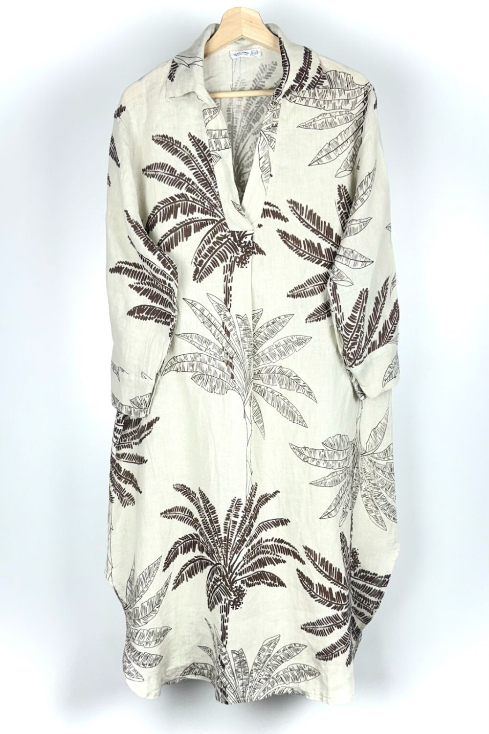 VESTIDO LINO LUMBRE BEIGE