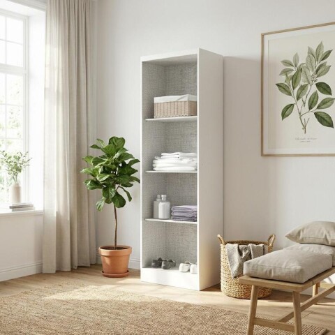 Multiusos Zapatera Biblioteca 2 Puertas Amplio Espacio 4 Estantes con Patas - Blanco Multiusos Zapatera Biblioteca 2 Puertas Amplio Espacio 4 Estantes con Patas - Blanco