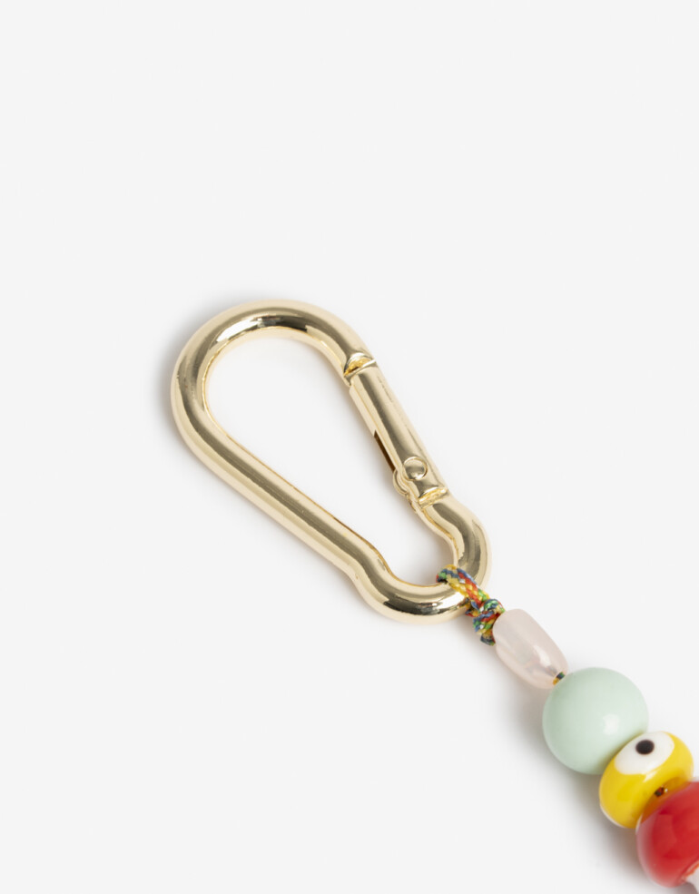 Llavero Cordón Llavero Y Bag Charm Beads - Combinacion Bicolor