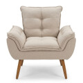 Sillón 1 cuerpo Poltrona Turin Beige