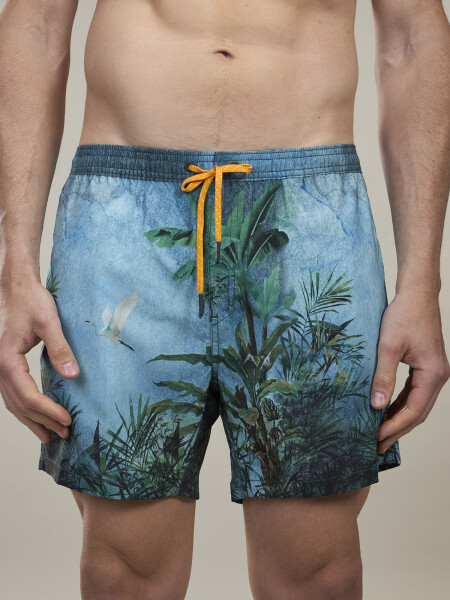 SHORT TORTOISE 8.0 JUNGLA AZUL