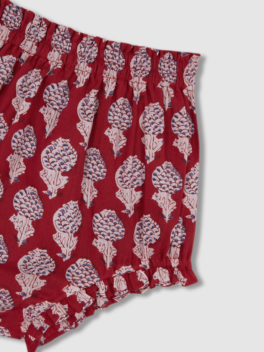 Bombacho Estampado Rojo Oscuro