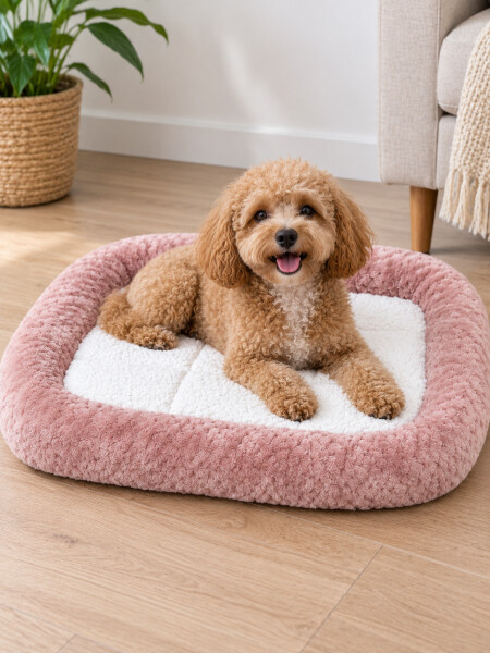 CAMA PARA PERROS ROSADO