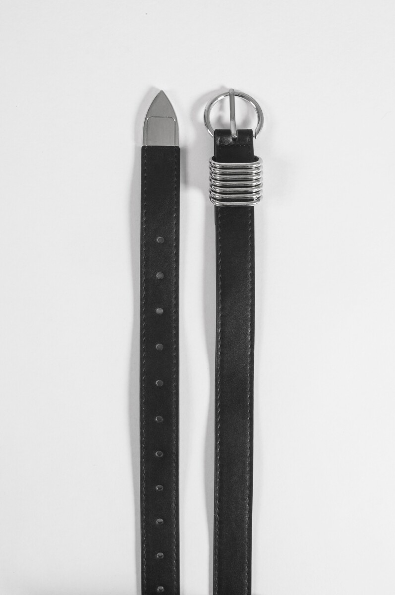 Cinturón multiple hebillas - negro 