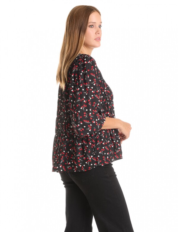Blusa Printed NEGRO/MULTI