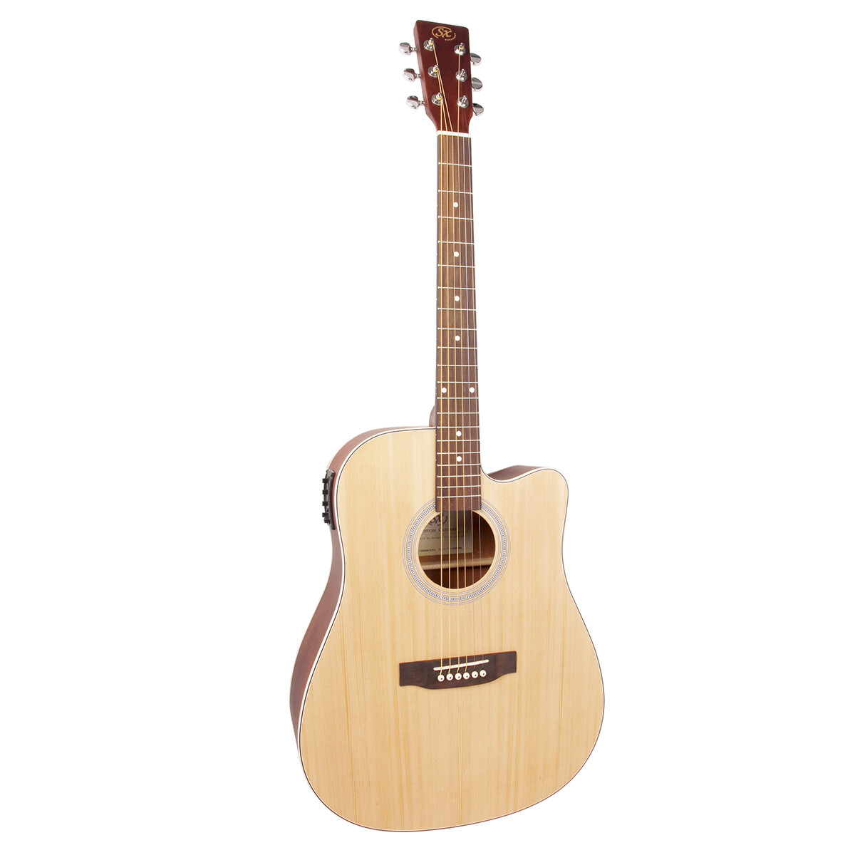 Guitarra Electro Acústica Sx Sd204ce Natural 