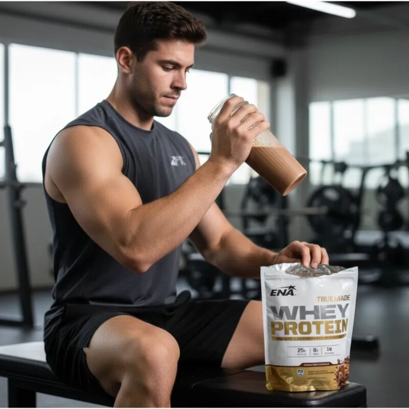 Suplemento en polvo ENA Whey True Made 1LB Chocolate