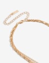 Collares Cortos Metal Collar Corto Dijes Corazones - Dorado
