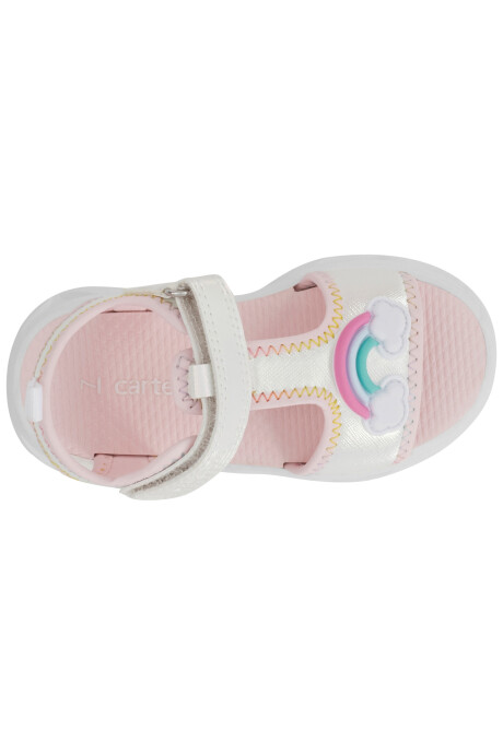 Sandalias jani con luces y velcro, diseño arcoíris Sin color