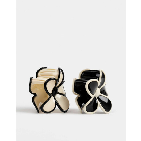 Broches Sets Flores Combinacion Bicolor