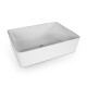 Bacha Rectangular De Loza Blanca Para Apoyar 48X37X13 No Incluye Valvula