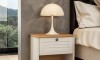 Mesa de Luz - 1 Cajón - Línea Valenciana Blanco