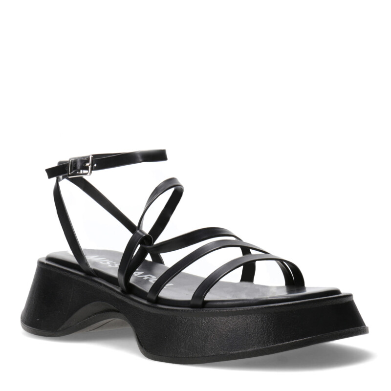 Sandalia de Mujer Miss Carol TYLER con tiras finas Negro