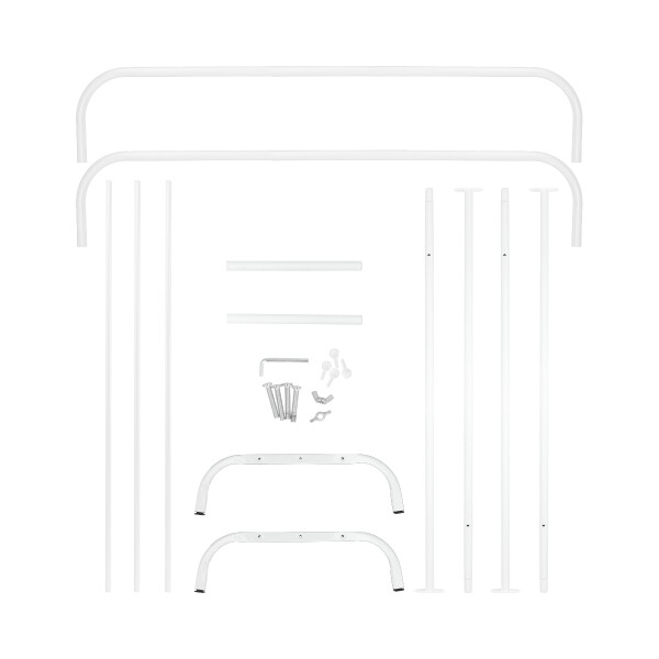 Perchero Para Ropa Percha Metal Organizador Estante Doble Imback Per003 Color Blanco Perchero Para Ropa Percha Metal Organizador Estante Doble Imback Per003 Color Blanco