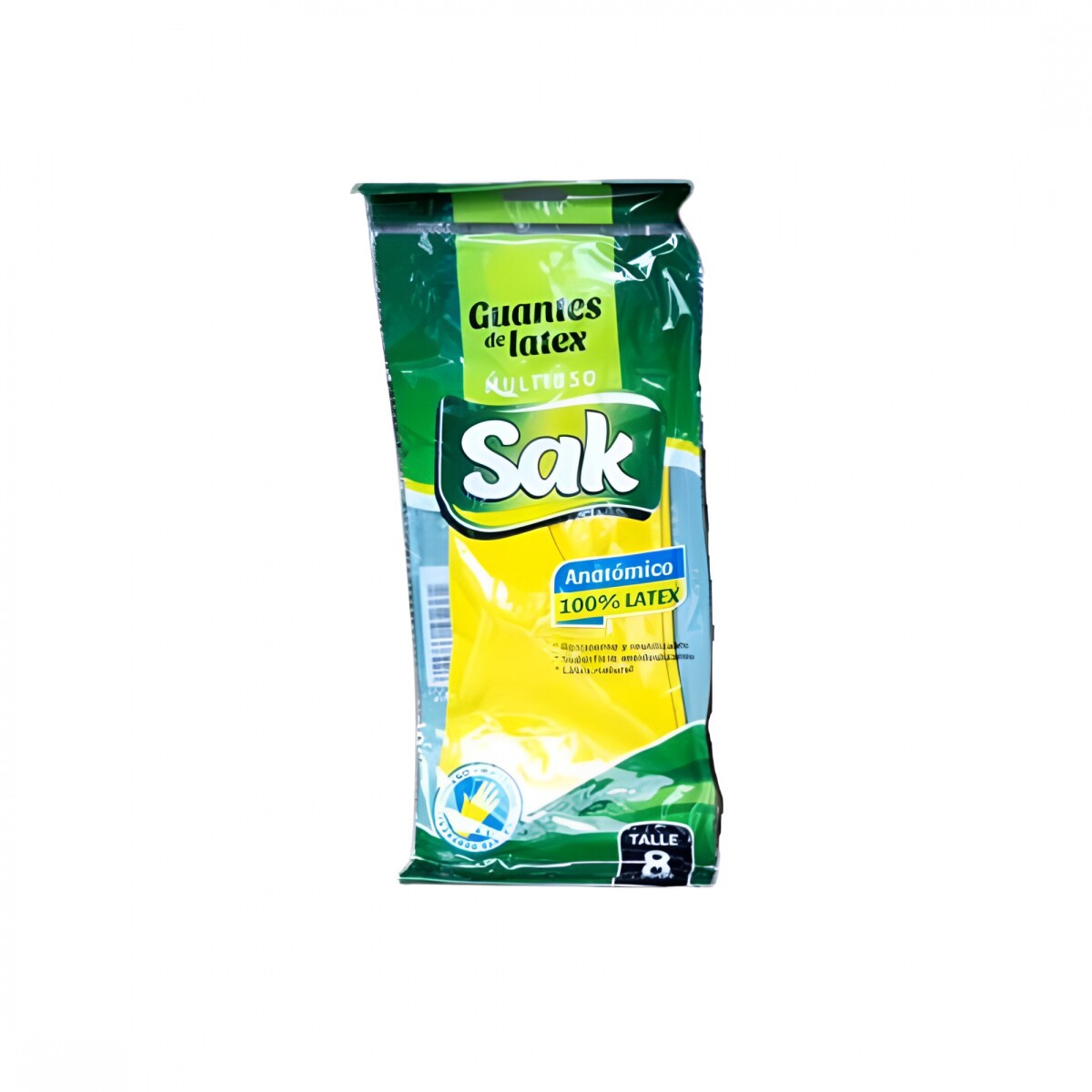 GUANTE LATEX SAK (AMARILLOS) TALLE M Nº8 
