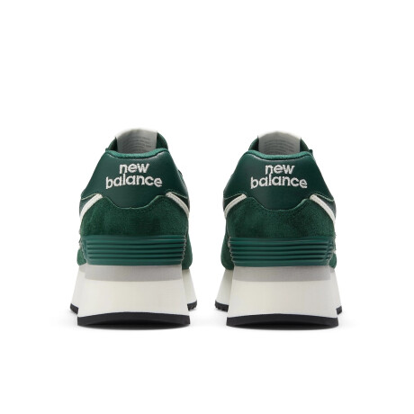 Championes de Mujer New Balance Life Style Plataforma Verde - Blanco