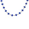Conjunto collar tejido azul- Plata 925 - Canutillos - CJ3087 Conpiedra