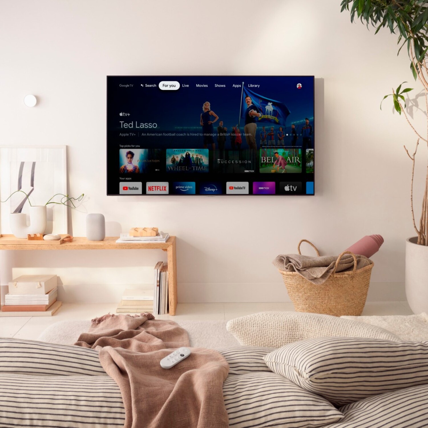 GOOGLE CHROMECAST HD CON GOOGLE TV 1080P  REPRODUCTOR STREAMING - Snow —  Cover company