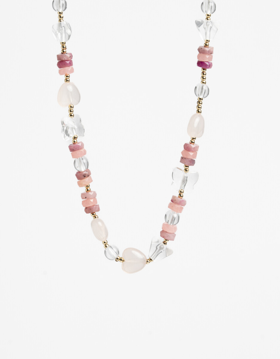 Collar Para Niñas Corazones Y Mariposas 