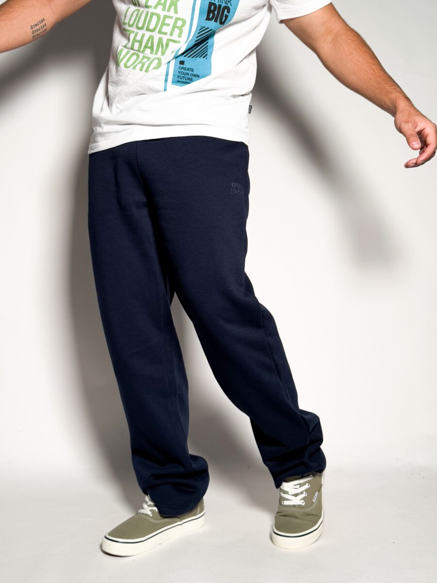 Jogger de algodon sin puño Darel - Azul 