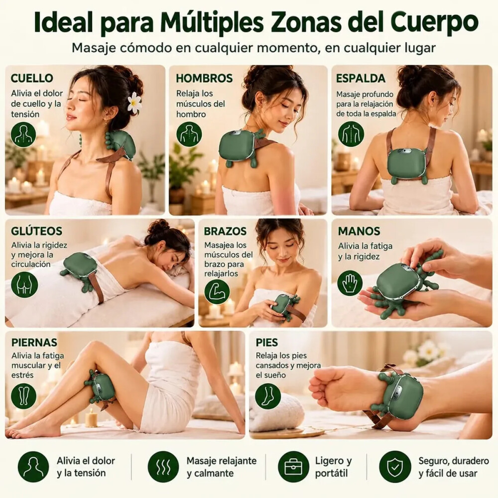 Masajeador Corporal Eléctrico Portátil Con Calor Masajeador Corporal Eléctrico Portátil Con Calor